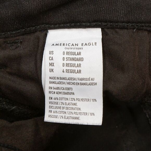 American Eagle Jegging Jeans Size 0 Womens Black Distressed Next Level 26 x 28.5 - Picture 7 of 10